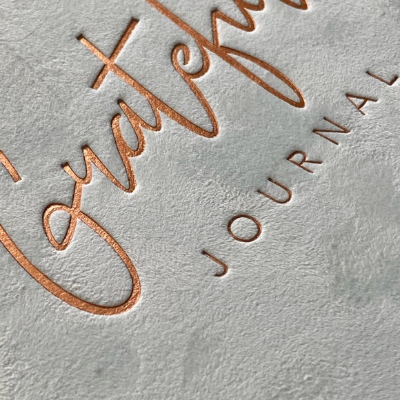 Hardcover Grey Felt Gratitude Journal - Picture 6 of 7